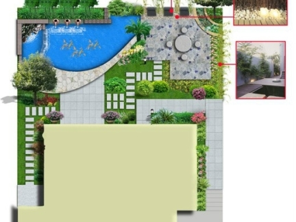 別墅唯美庭院設計圖