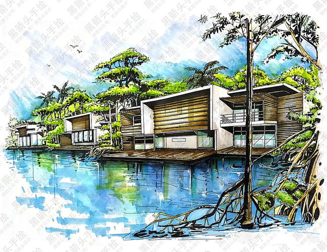 武漢黑箭頭手繪&middot;環境設計考研基礎手繪作品分享